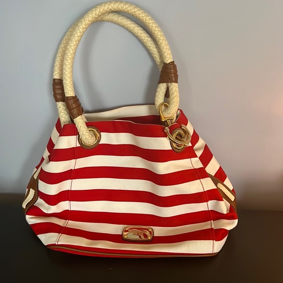 Michael Kors Handbags - Michael Kors New w/o tags shoulder slouch bag.  Red and white striped.